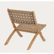 Beli Poltrona Pieghevole in legno massello e corda beige VeryForma
