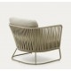 Fauteuil d'extérieur Saco en corde et acier vert VeryForma