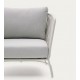 Saco outdoor armchair in rope and grey steel VeryForma