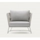 Sillón de exterior Saco en cuerda y acero gris VeryForma