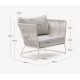 Sillón de exterior Saco en cuerda y acero gris VeryForma