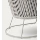 Sillón de exterior Saco en cuerda y acero gris VeryForma