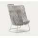 Saco tuinfauteuil in touw en grijs staal VeryForma