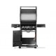 Barbacoa de gas Napoleon Rogue® PRO 425 negra BB SIZZLE ZONE™ y 4 quemadores incluyendo un lado