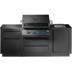 OASIS® 105 Napoleon Negro Mate Serie 700 Sizzle Zone® Cocina al aire libre lateral