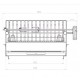 Le Marquier Vulcain Grill mit eingebautem Drehspieß 61x33