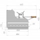 Le Marquier Irissarry Edelstahlgrill mit Drehspieß 78x32