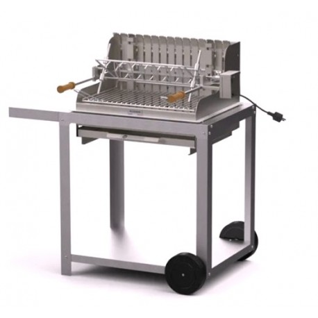 Le Marquier Mendy Edelstahlgrill mit Wagen und Drehspieß