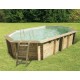 Piscine Bois Ubbink Azura 400x610 H120cm Liner beige