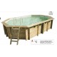 Piscine Bois Ubbink Azura 400x610 H120cm Liner beige