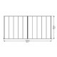 Olympia pergola van 3x6,1 m in wit aluminium en Canopia polycarbonaat aan de muur