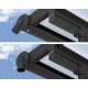 Pergola addossata Olympia 3x8,60m con alluminio grigio e policarbonato Canopia