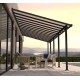 Pérgola de parede Olympia 3x9,15m em alumínio cinzento e policarbonato Canopia