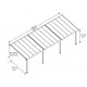 Pérgola de parede Olympia 3x9,15m em alumínio cinzento e policarbonato Canopia