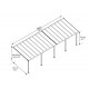 Pérgola de pared Olympia 3x9,71m de aluminio blanco y policarbonato Canopia