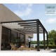 Stockholm 3,5 x 6,6 m Wandpergola aus Aluminium, Anthrazitgrau und transparentes Dach Canopia