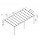 Pergola adossée Stockholm 3.5x6.6m aluminium Gris anthracite et toit transparent Canopiaonate Canopia