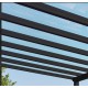 Pergola adossée Stockholm 3.5x6.6m aluminium Gris anthracite et toit transparent Canopiaonate Canopia